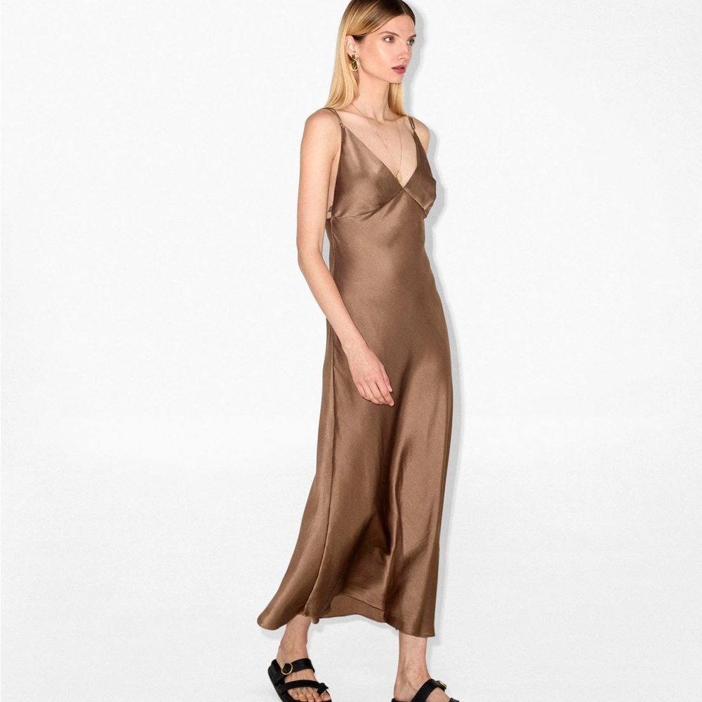Women’s Boohoo Taupe Slip Dress Tall 10